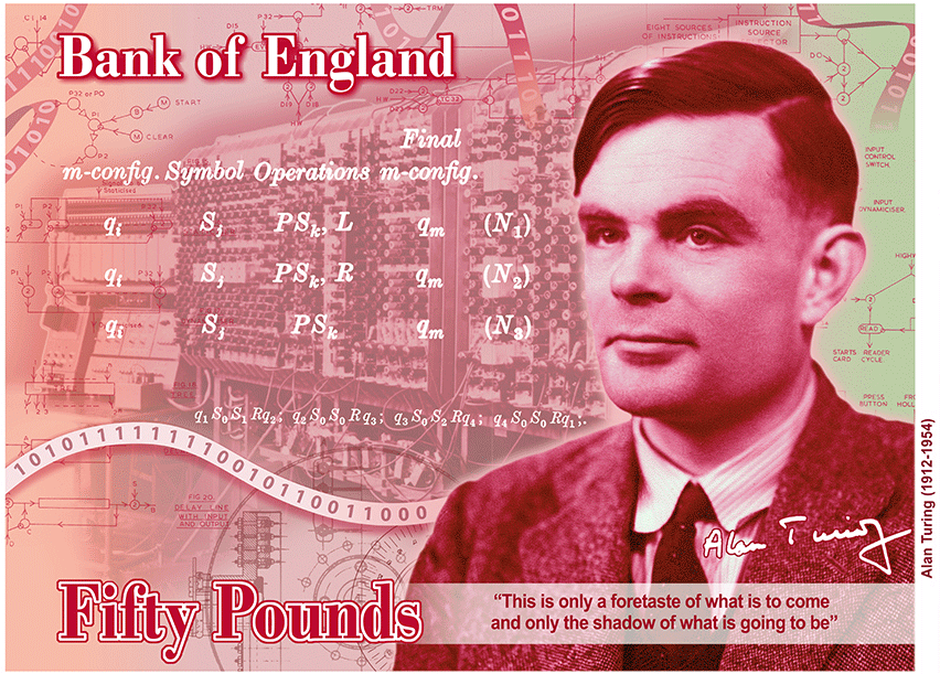 Turing 50 pound note.